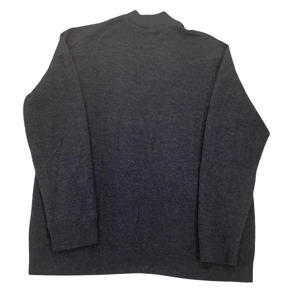 ABERCROMBIE & FITCH Wool Blend 1/4 Zip Sweater Men's XL Blue-Gray